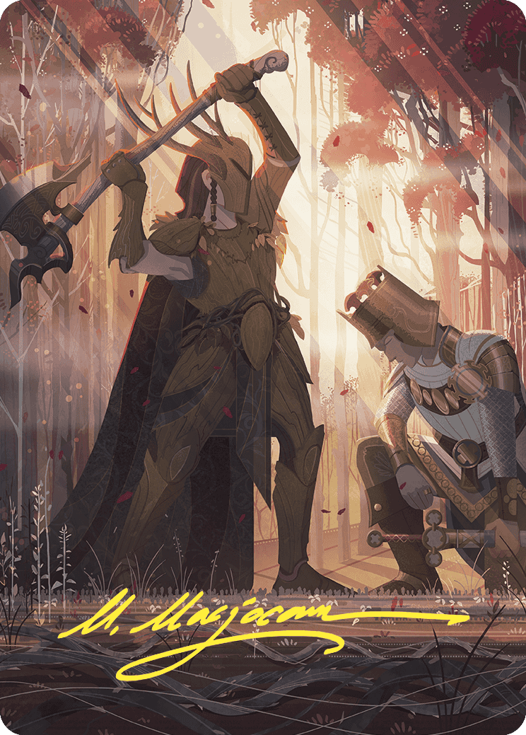 Karmic Justice Art Card (Gold-Stamped Signature) [Wilds of Eldraine Art Series] | Gate City Games LLC