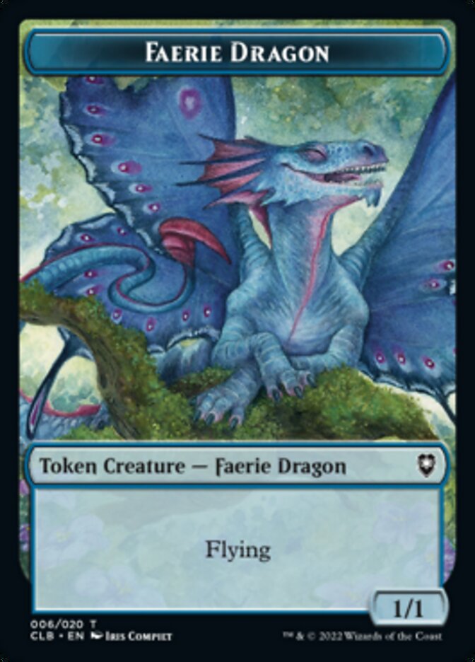 Treasure // Faerie Dragon Double-sided Token [Commander Legends: Battle for Baldur's Gate Tokens] | Gate City Games LLC