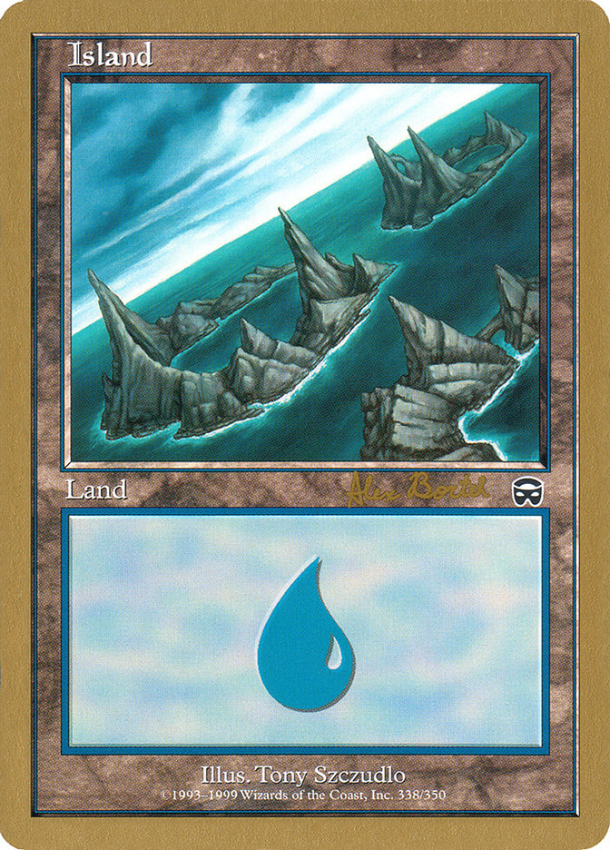 Island (ab338a) (Alex Borteh) [World Championship Decks 2001] | Gate City Games LLC