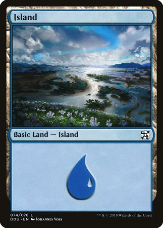 Island (74) [Duel Decks: Elves vs. Inventors] | Gate City Games LLC