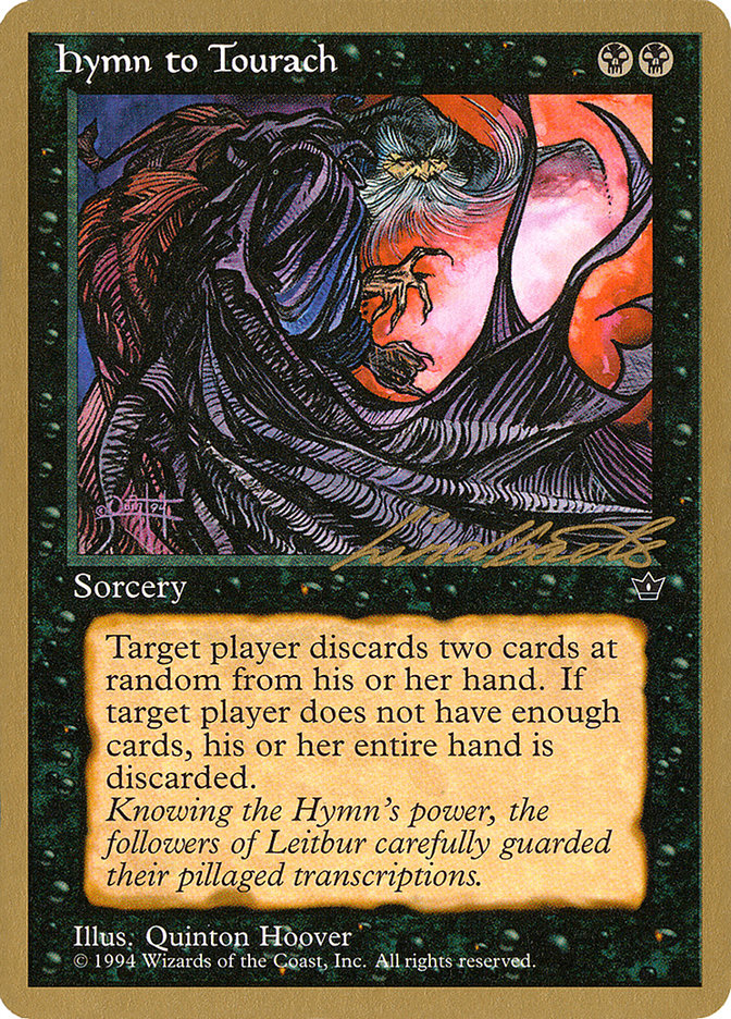Hymn to Tourach (Cloak) (Leon Lindback) [Pro Tour Collector Set] | Gate City Games LLC