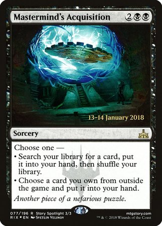 Mastermind's Acquisition [Rivals of Ixalan Promos] | Gate City Games LLC