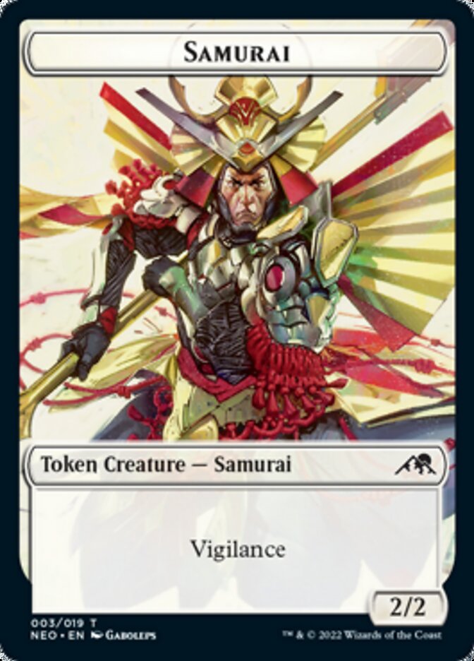 Samurai // Goblin Shaman Double-sided Token [Kamigawa: Neon Dynasty Tokens] | Gate City Games LLC