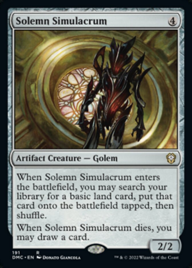 Solemn Simulacrum [Dominaria United Commander] | Gate City Games LLC