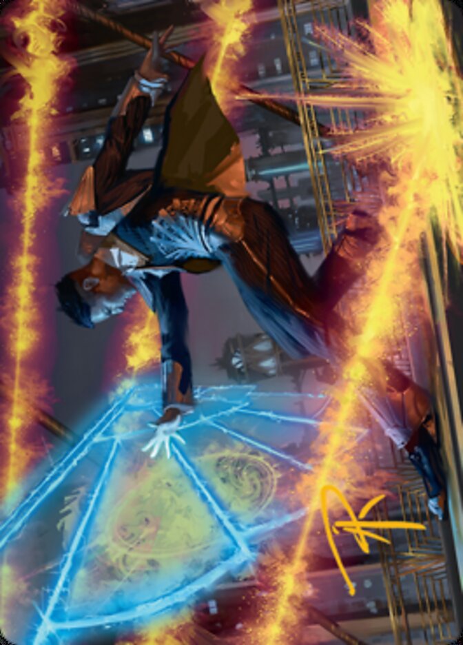 Wingshield Agent Art Card (Gold-Stamped Signature) [Streets of New Capenna Art Series] | Gate City Games LLC