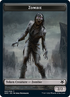 Zombie // Treasure Double-Sided Token [Game Night: Free-for-All Tokens] | Gate City Games LLC