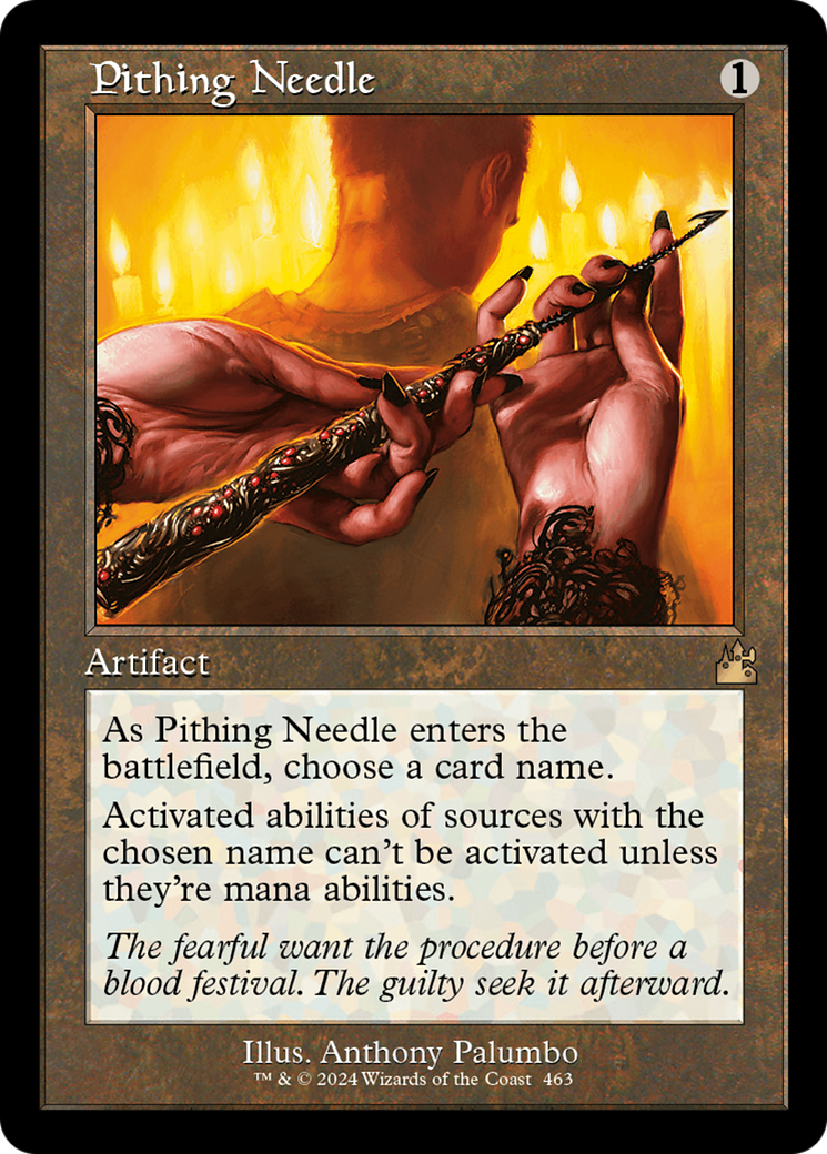 Pithing Needle (Retro Frame) [Ravnica Remastered] | Gate City Games LLC