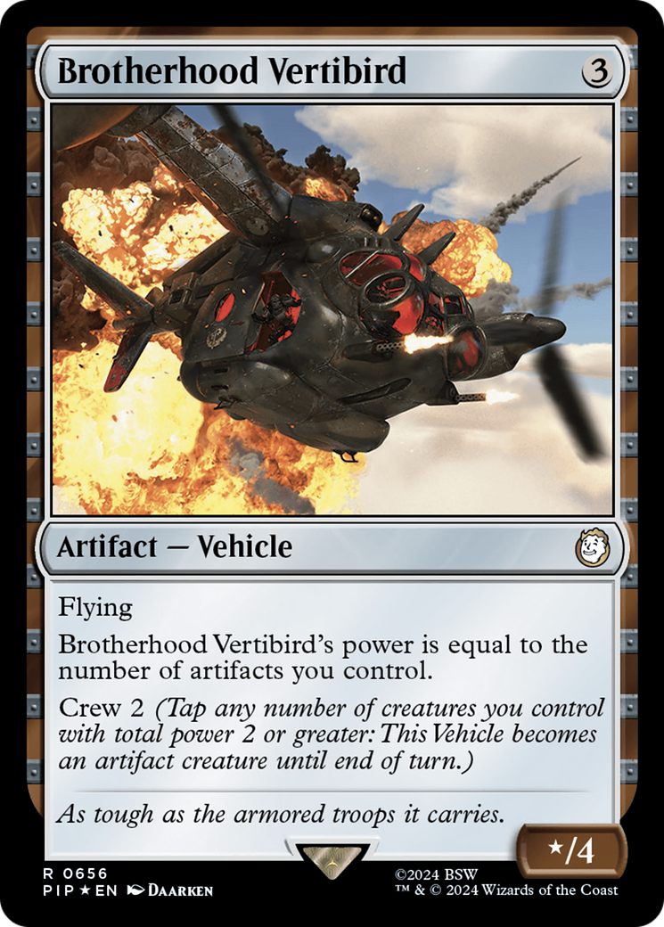 Brotherhood Vertibird (Surge Foil) [Fallout] | Gate City Games LLC