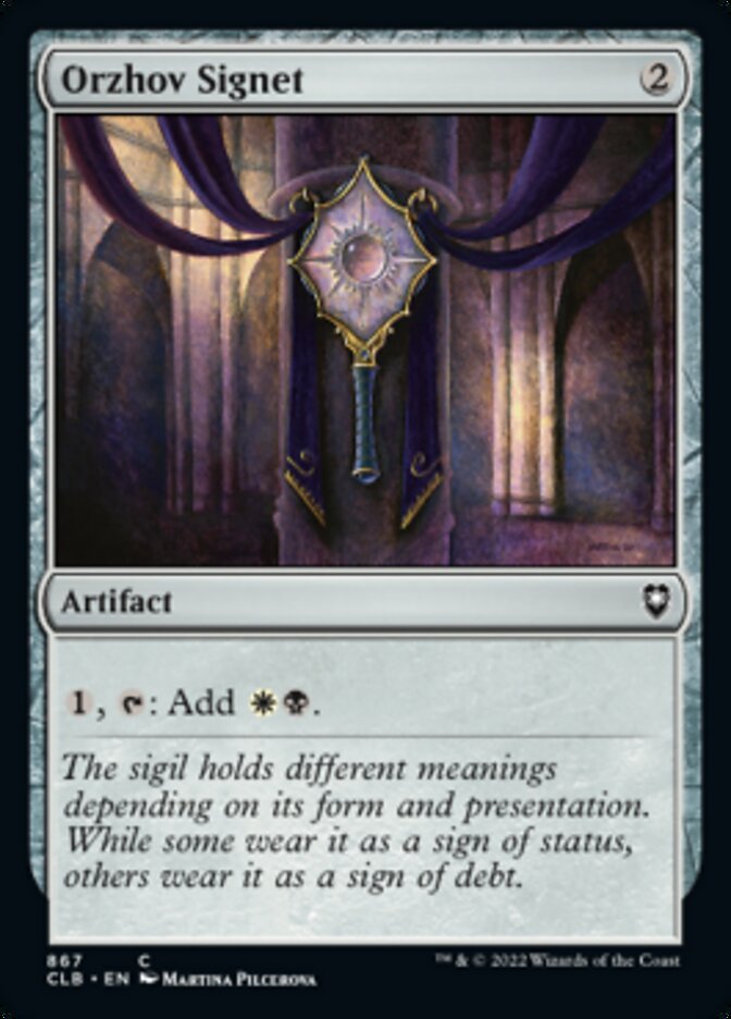 Orzhov Signet [Commander Legends: Battle for Baldur's Gate] | Gate City Games LLC
