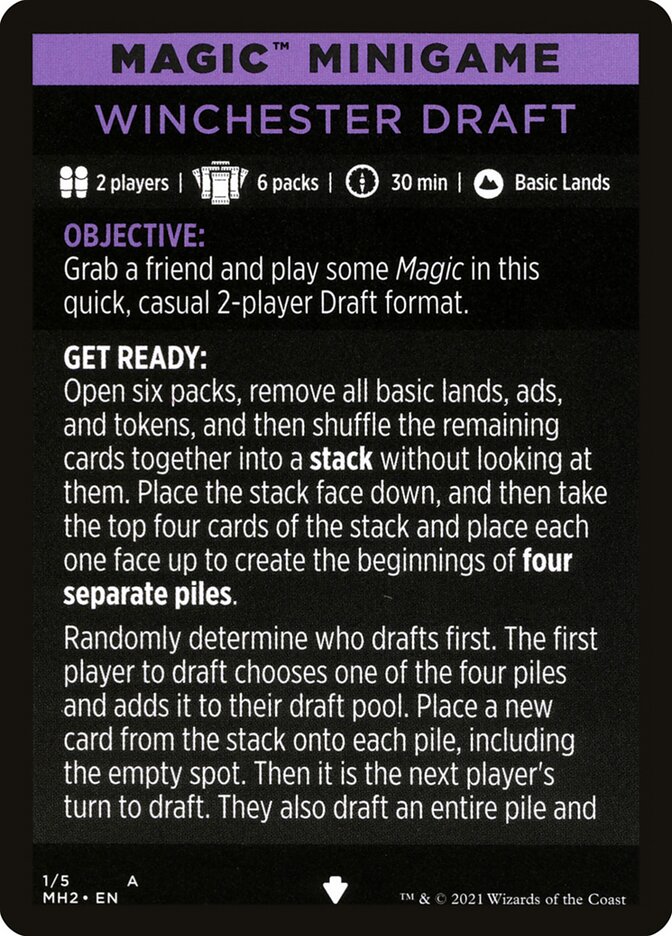 Winchester Draft (Magic Minigame) [Modern Horizons 2 Minigame] | Gate City Games LLC