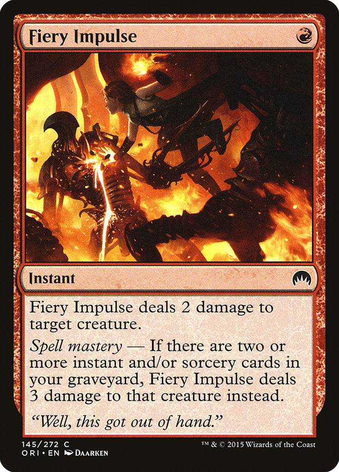 Fiery Impulse [Magic Origins] | Gate City Games LLC