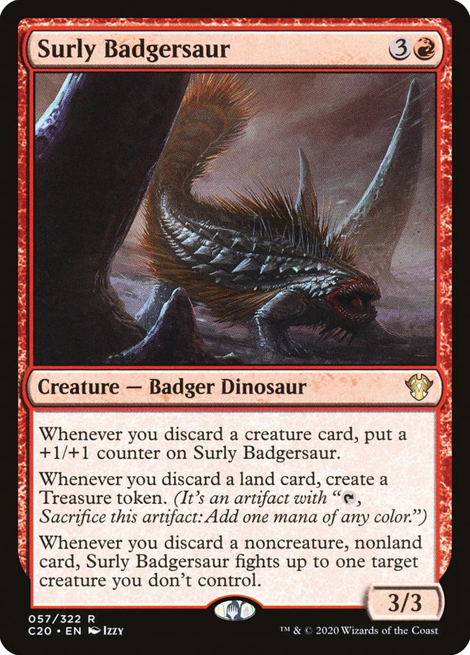 Surly Badgersaur [Commander 2020] | Gate City Games LLC