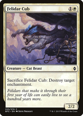 Felidar Cub [Battle for Zendikar] | Gate City Games LLC