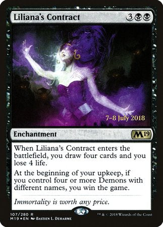 Liliana's Contract [Core Set 2019 Promos] | Gate City Games LLC