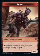 Treasure // Devil Double-sided Token [Commander Legends: Battle for Baldur's Gate Tokens] | Gate City Games LLC
