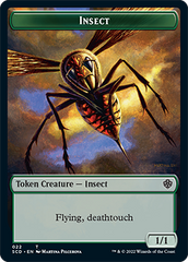 Insect // Human Warrior Double-Sided Token [Starter Commander Decks] | Gate City Games LLC