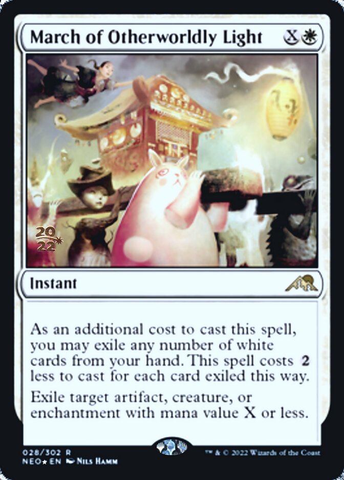 March of Otherworldly Light [Kamigawa: Neon Dynasty Prerelease Promos] | Gate City Games LLC