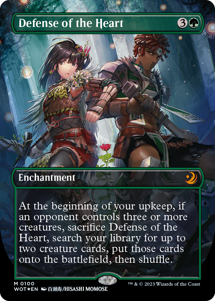 Defense of the Heart (Anime Borderless) (Confetti Foil) [Wilds of Eldraine: Enchanting Tales] | Gate City Games LLC