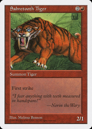 Sabretooth Tiger [Fifth Edition] | Gate City Games LLC