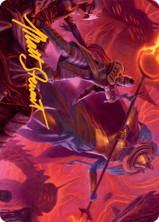 Djeru and Hazoret Art Card (Gold-Stamped Signature) [March of the Machine Art Series] | Gate City Games LLC