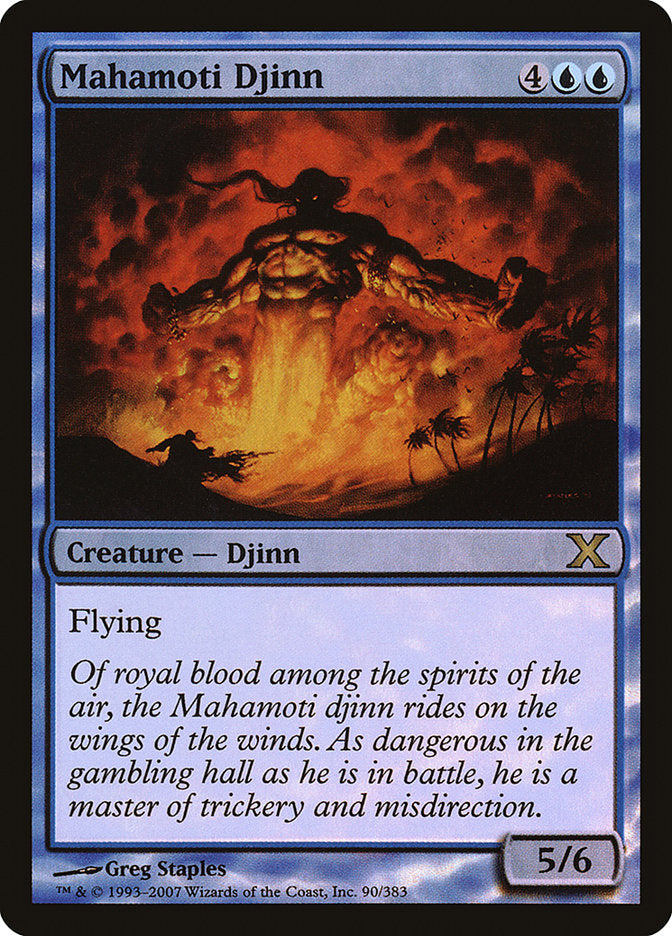 Mahamoti Djinn (Premium Foil) [Tenth Edition] | Gate City Games LLC