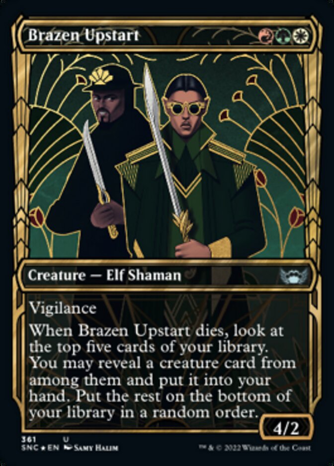 Brazen Upstart (Showcase Golden Age Gilded Foil) [Streets of New Capenna] | Gate City Games LLC