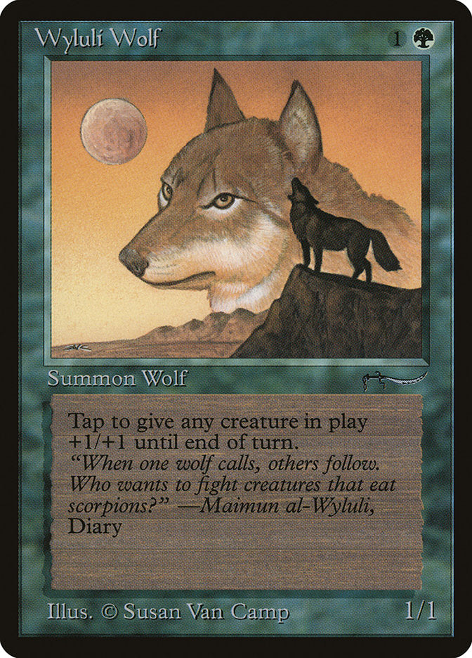 Wyluli Wolf (Dark Mana Cost) [Arabian Nights] | Gate City Games LLC