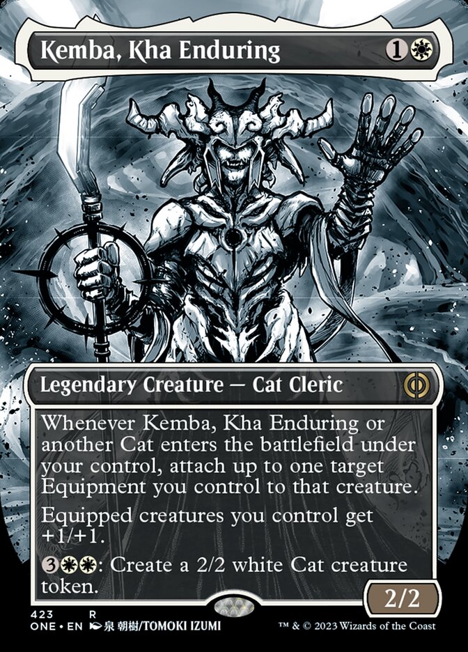 Kemba, Kha Enduring (Borderless Manga Step-and-Compleat Foil) [Phyrexia: All Will Be One] | Gate City Games LLC