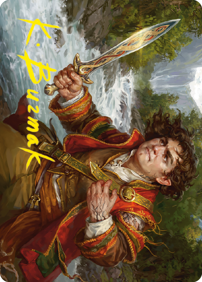 Frodo Baggins Art Card (16/81) (Gold-Stamped Signature) [The Lord of the Rings: Tales of Middle-earth Art Series] | Gate City Games LLC