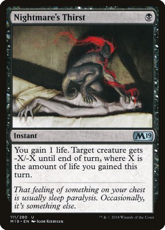 Nightmare's Thirst [Core Set 2019] | Gate City Games LLC