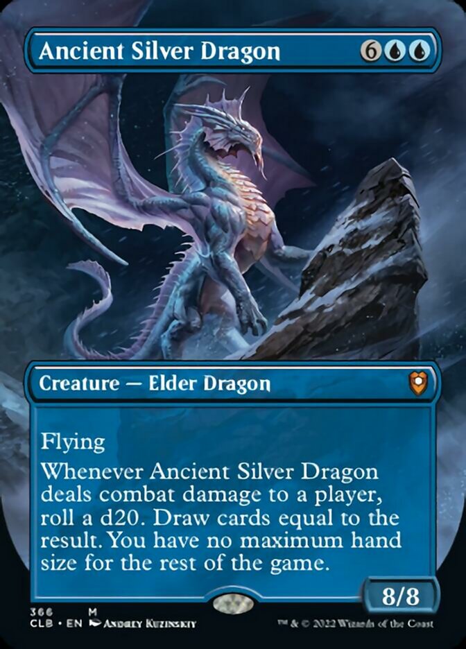 Ancient Silver Dragon (Borderless Alternate Art) [Commander Legends: Battle for Baldur's Gate] | Gate City Games LLC