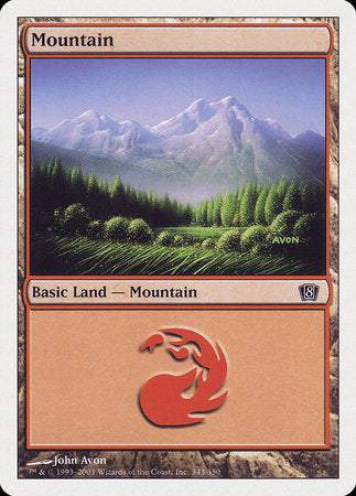 Mountain (343) [Eighth Edition] | Gate City Games LLC