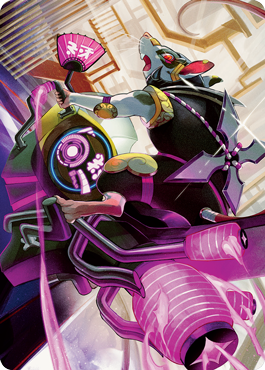 Nashi, Moon Sage's Scion Art Card [Kamigawa: Neon Dynasty Art Series] | Gate City Games LLC