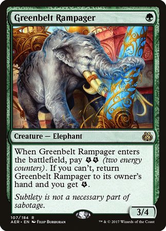 Greenbelt Rampager [Aether Revolt] | Gate City Games LLC
