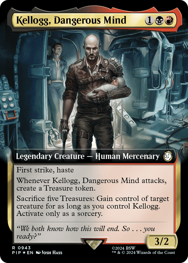 Kellogg, Dangerous Mind (Extended Art) (Surge Foil) [Fallout] | Gate City Games LLC