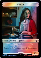 Human (0037) // Food (0059) Double-Sided Token (Surge Foil) [Doctor Who Tokens] | Gate City Games LLC