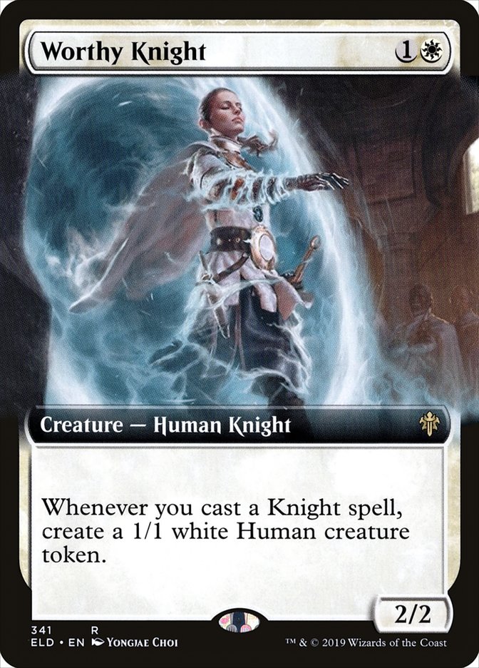 Worthy Knight (Extended Art) [Throne of Eldraine] | Gate City Games LLC