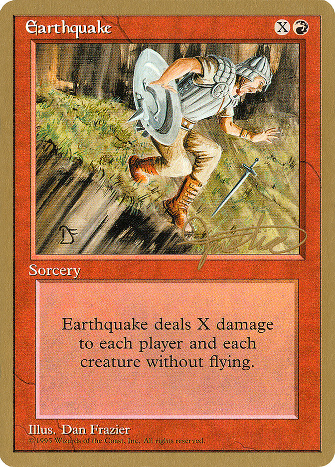 Earthquake (Mark Justice) [Pro Tour Collector Set] | Gate City Games LLC