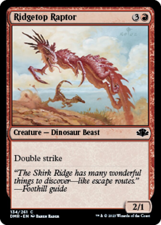 Ridgetop Raptor [Dominaria Remastered] | Gate City Games LLC