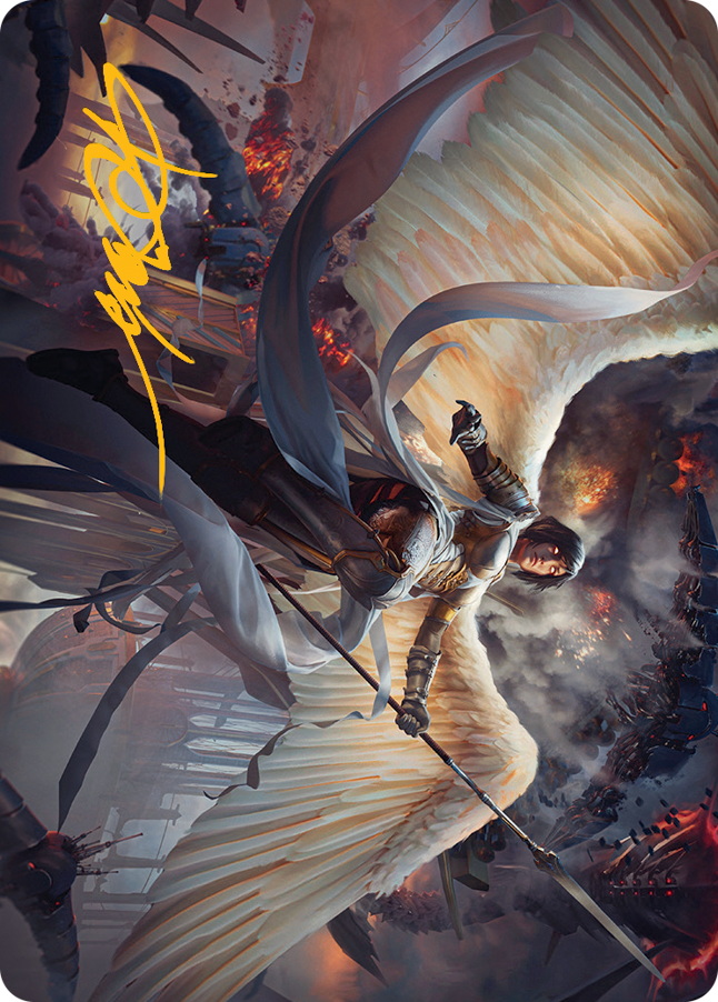 Serra Faithkeeper Art Card (Gold-Stamped Signature) [March of the Machine Art Series] | Gate City Games LLC