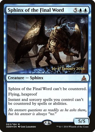 Sphinx of the Final Word [Oath of the Gatewatch Promos] | Gate City Games LLC