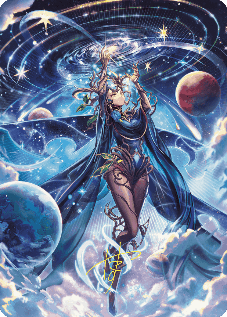 Omniscience Anime Art Card (Gold-Stamped Signature) [Wilds of Eldraine Art Series] | Gate City Games LLC