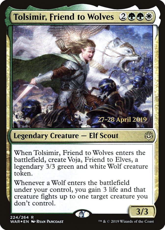 Tolsimir, Friend to Wolves  [War of the Spark Prerelease Promos] | Gate City Games LLC