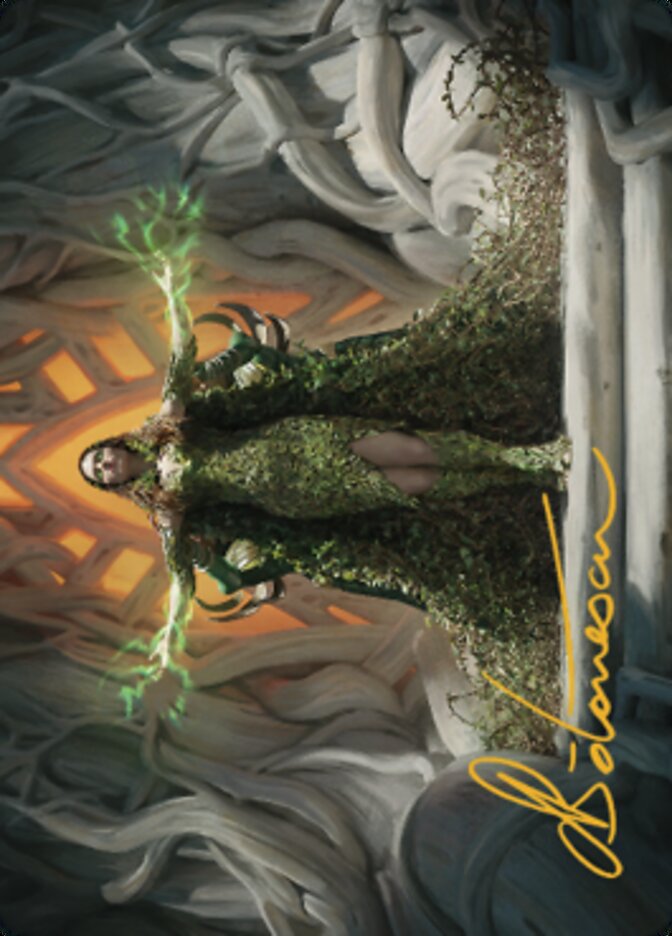 Titania, Voice of Gaea Art Card (Gold-Stamped Signature) [The Brothers' War Art Series] | Gate City Games LLC