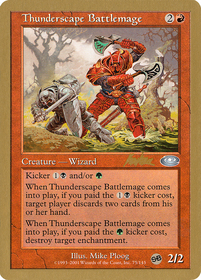 Thunderscape Battlemage (Brian Kibler) (SB) [World Championship Decks 2002] | Gate City Games LLC