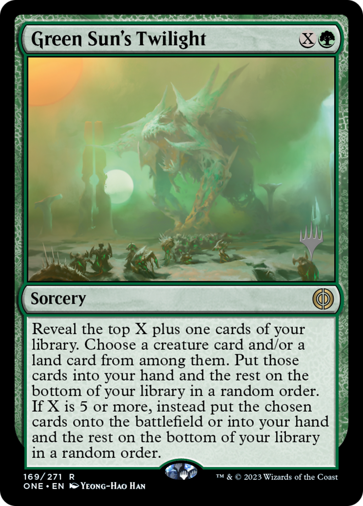 Green Sun's Twilight (Promo Pack) [Phyrexia: All Will Be One Promos] | Gate City Games LLC