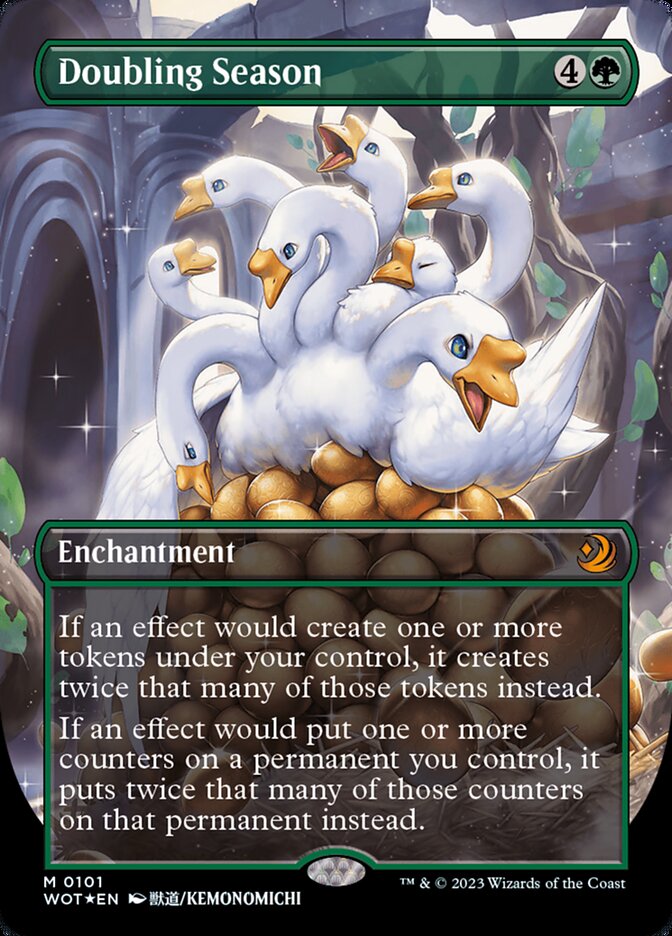 Doubling Season (Anime Borderless) (Confetti Foil) [Wilds of Eldraine: Enchanting Tales] | Gate City Games LLC