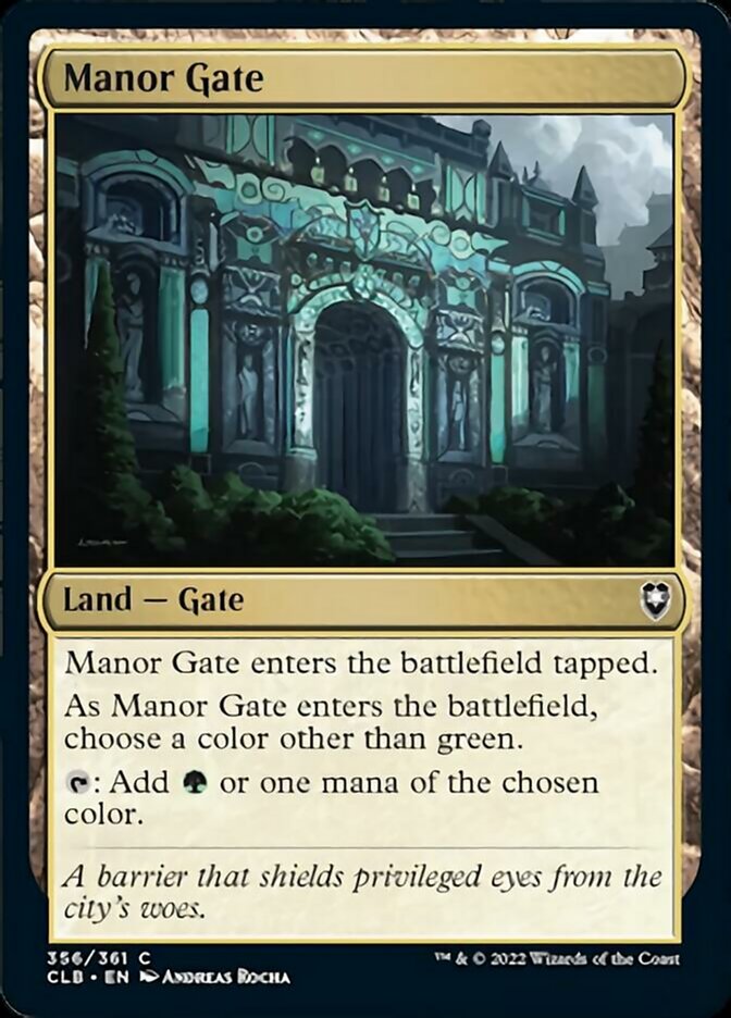 Manor Gate [Commander Legends: Battle for Baldur's Gate] | Gate City Games LLC