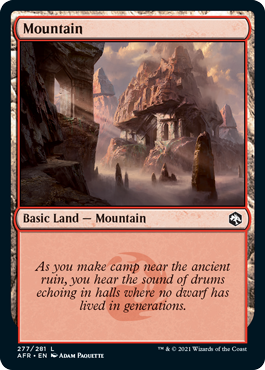 Mountain (277) [Dungeons & Dragons: Adventures in the Forgotten Realms] | Gate City Games LLC