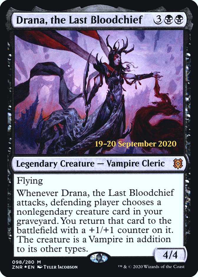 Drana, the Last Bloodchief  [Zendikar Rising Prerelease Promos] | Gate City Games LLC